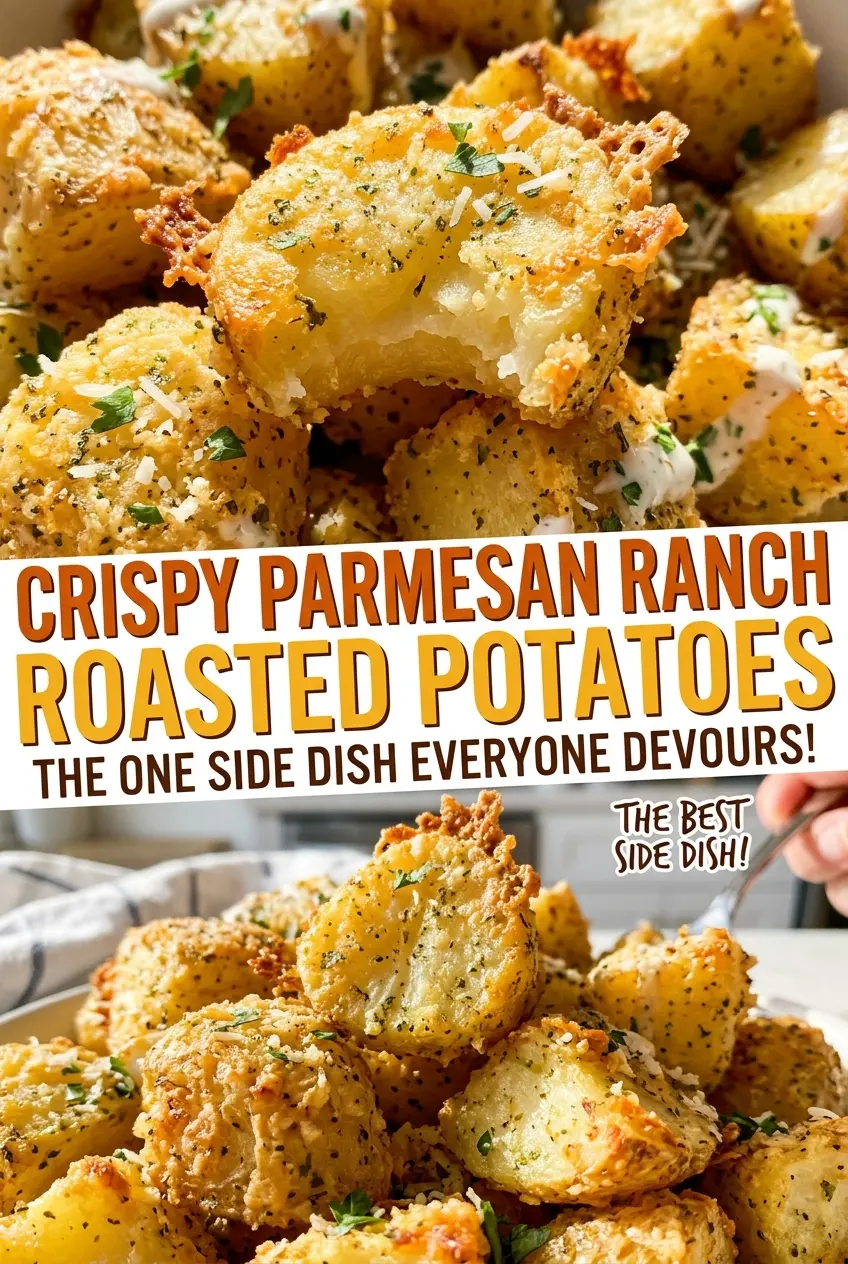 Crispy Parmesan Ranch Roasted Potatoes savory golden