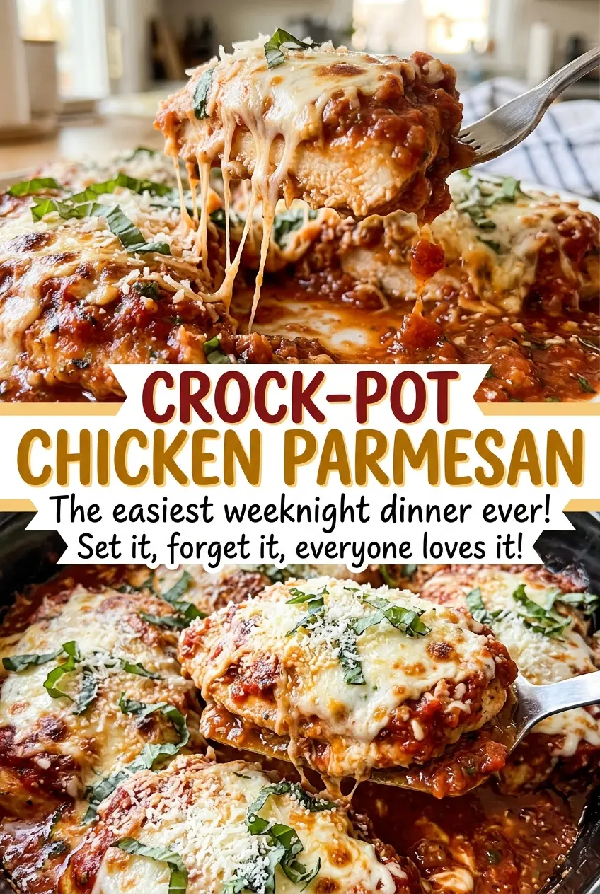 Crock-Pot Chicken Parmesan golden panko topping