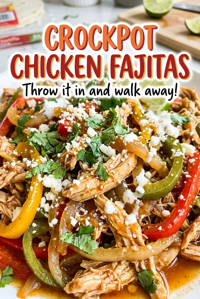 Crockpot Chicken Fajitas colorful easy slow-cooker filling