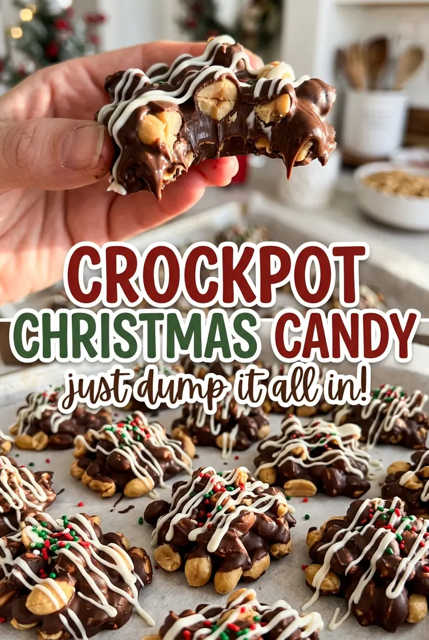 Crockpot Christmas Candy glossy peanut clusters