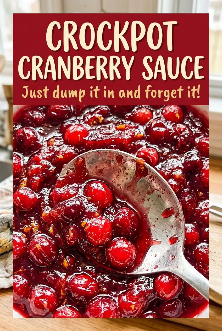 Crockpot Cranberry Sauce bright citrus berry
