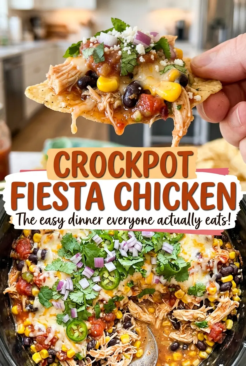 Crockpot Fiesta Chicken salsa beans corn