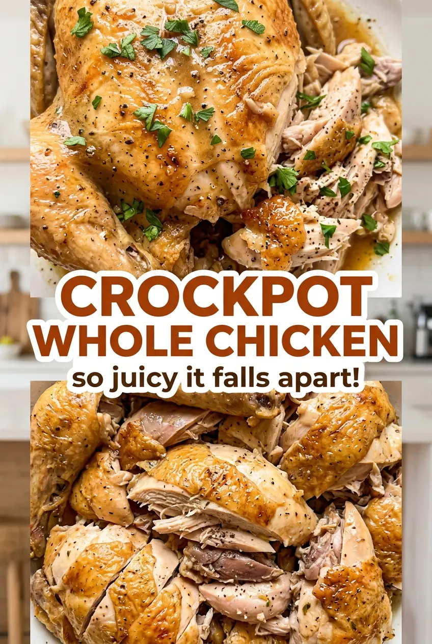Crockpot Whole Chicken onion herb seasoning