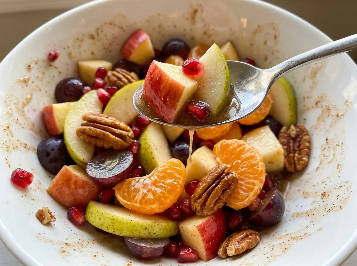 Fall Fruit Salad with maple cinnamon