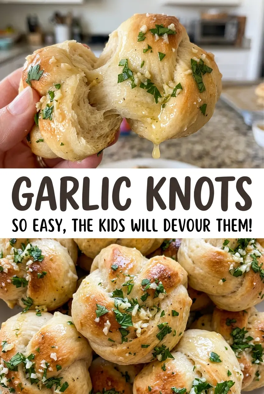 Garlic Knots soft parsley garlic coating