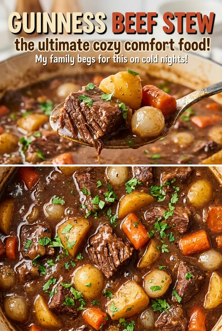 Guinness Beef Stew, hearty and chunky