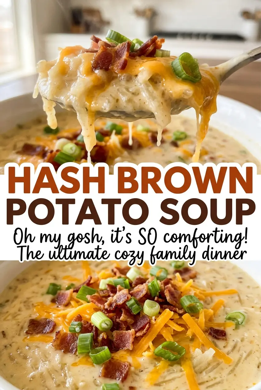 Hash Brown Potato Soup creamy potato bacon