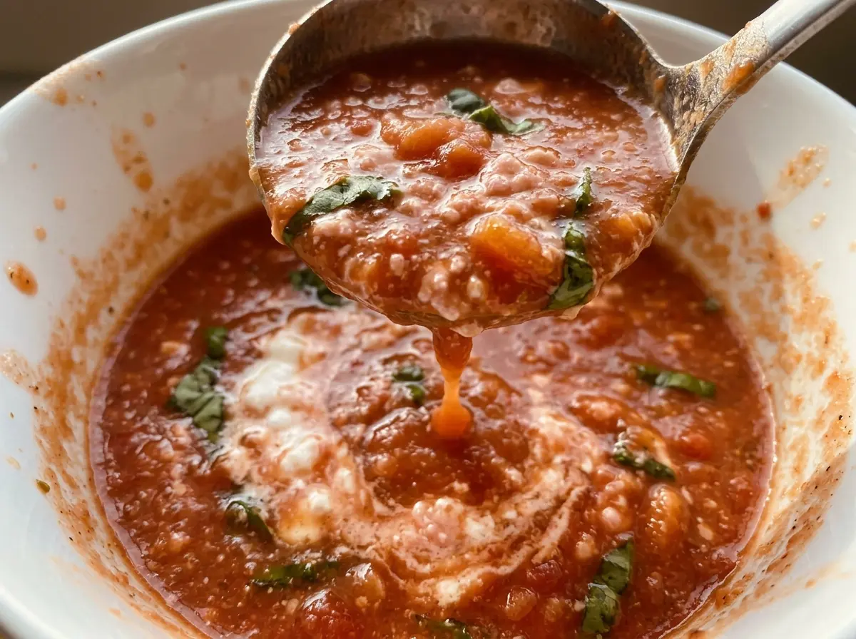 High Protein Tomato Soup, smooth and tomato-rich