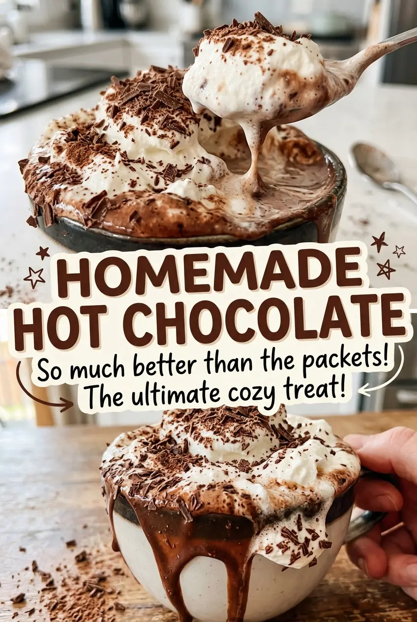 Homemade Hot Chocolate creamy chocolate drink
