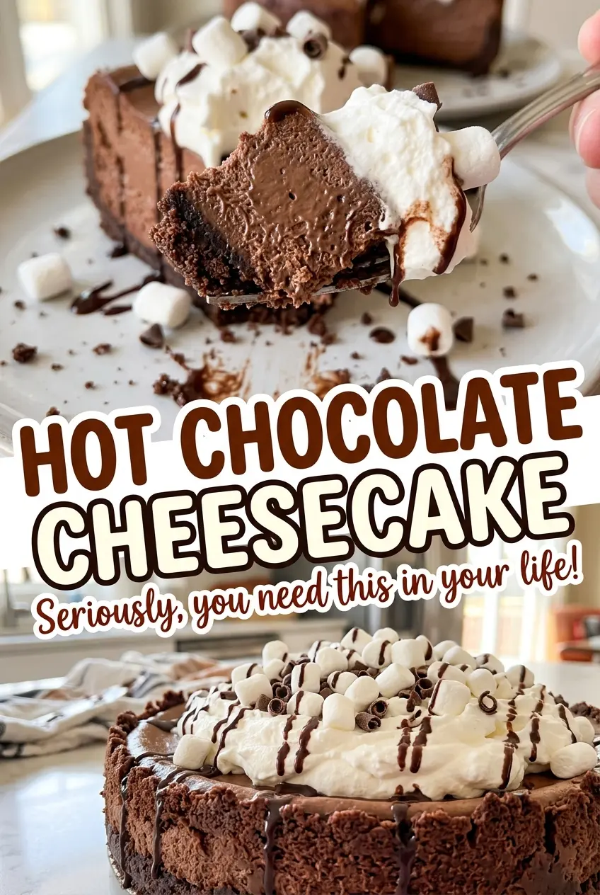 Hot Chocolate Cheesecake chocolate marshmallow