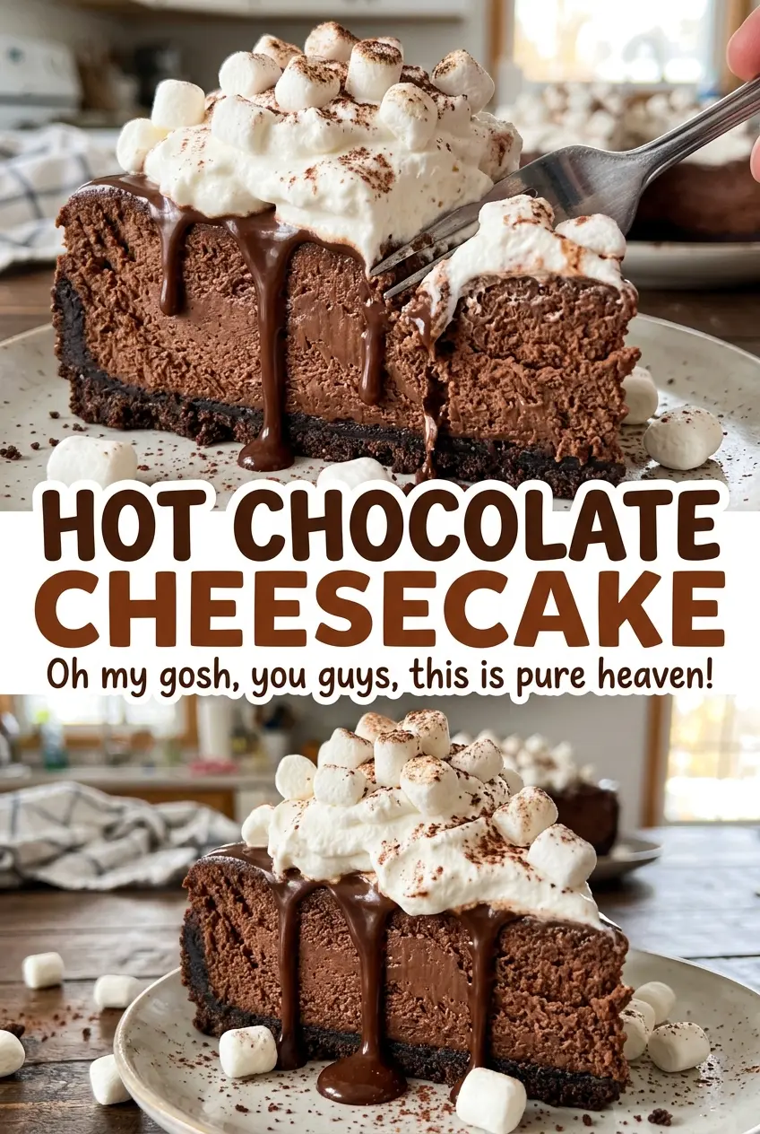 Hot Chocolate Cheesecake soft marshmallow topping
