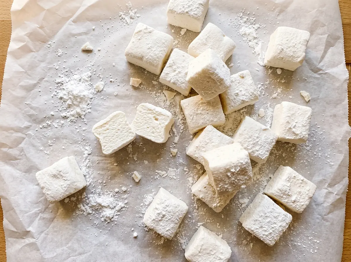 Homemade marshmallows soft pillowy squares