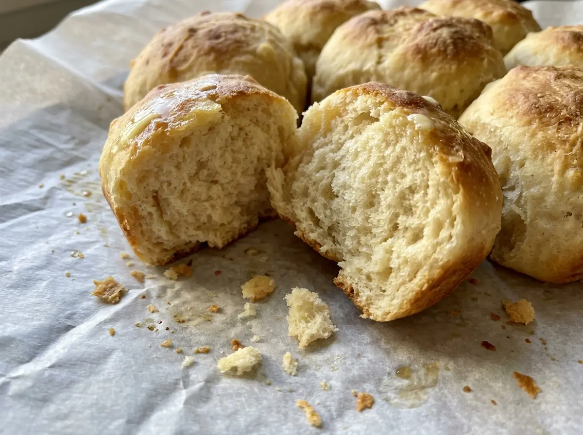Leftover Mashed Potato Rolls with golden, pillowy tops