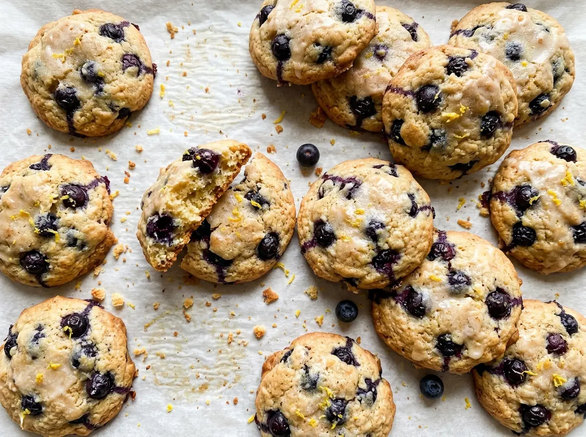 Lemon Blueberry Cookies, golden lemony bites