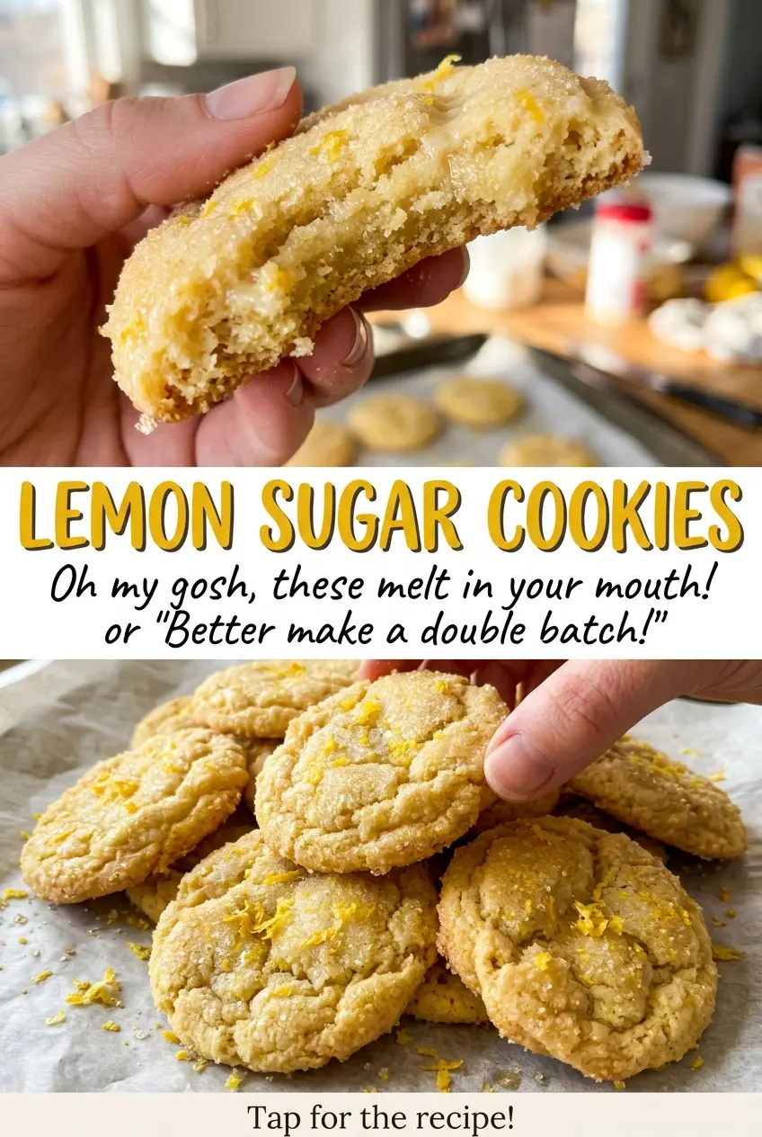 Lemon Sugar Cookies with bright citrus flavor