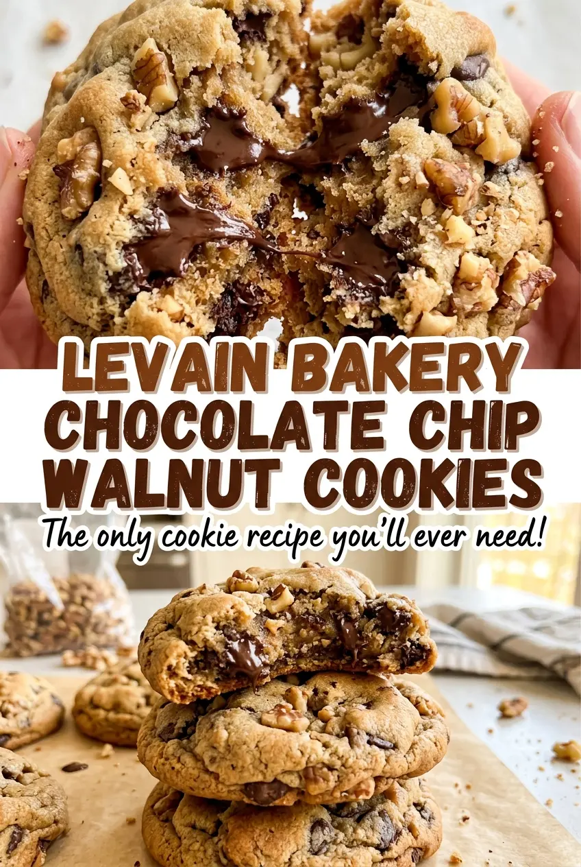 Levain Bakery Chocolate Chip Walnut Cookies chunky bakery-style