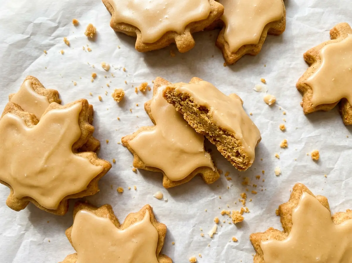 Maple cookies with maple icing, soft centers