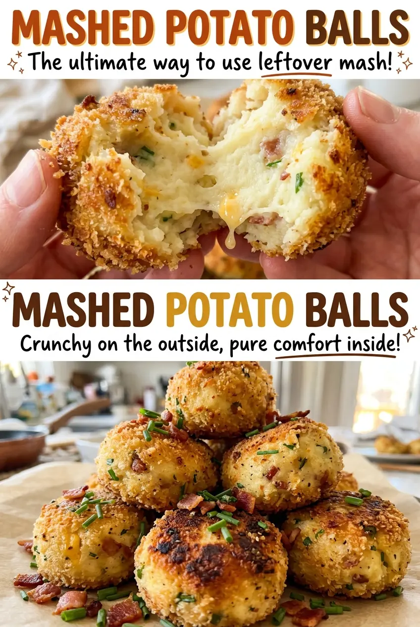 Mashed potato balls crunchy panko coating