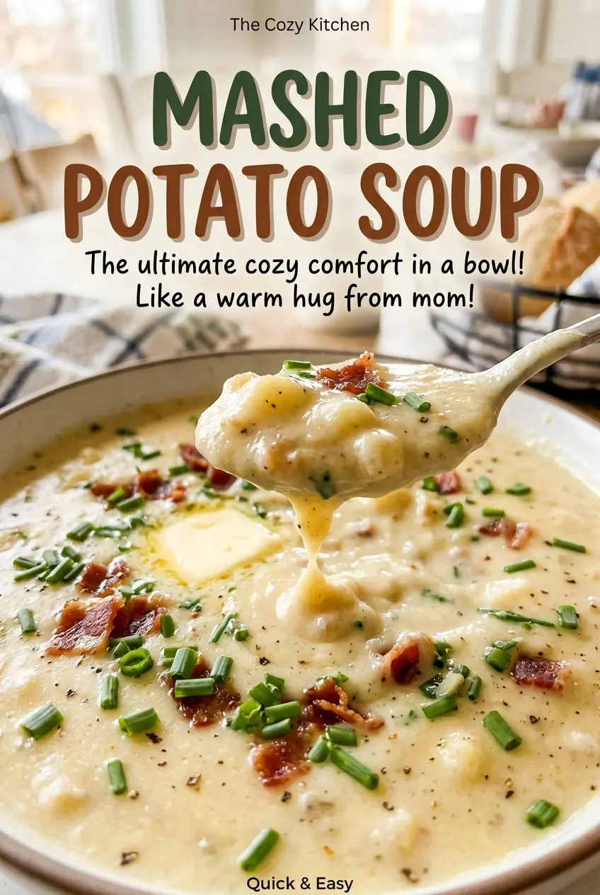Mashed Potato Soup creamy smooth bowl