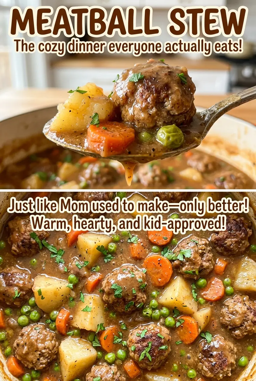 Meatball Stew with beef and potatoes