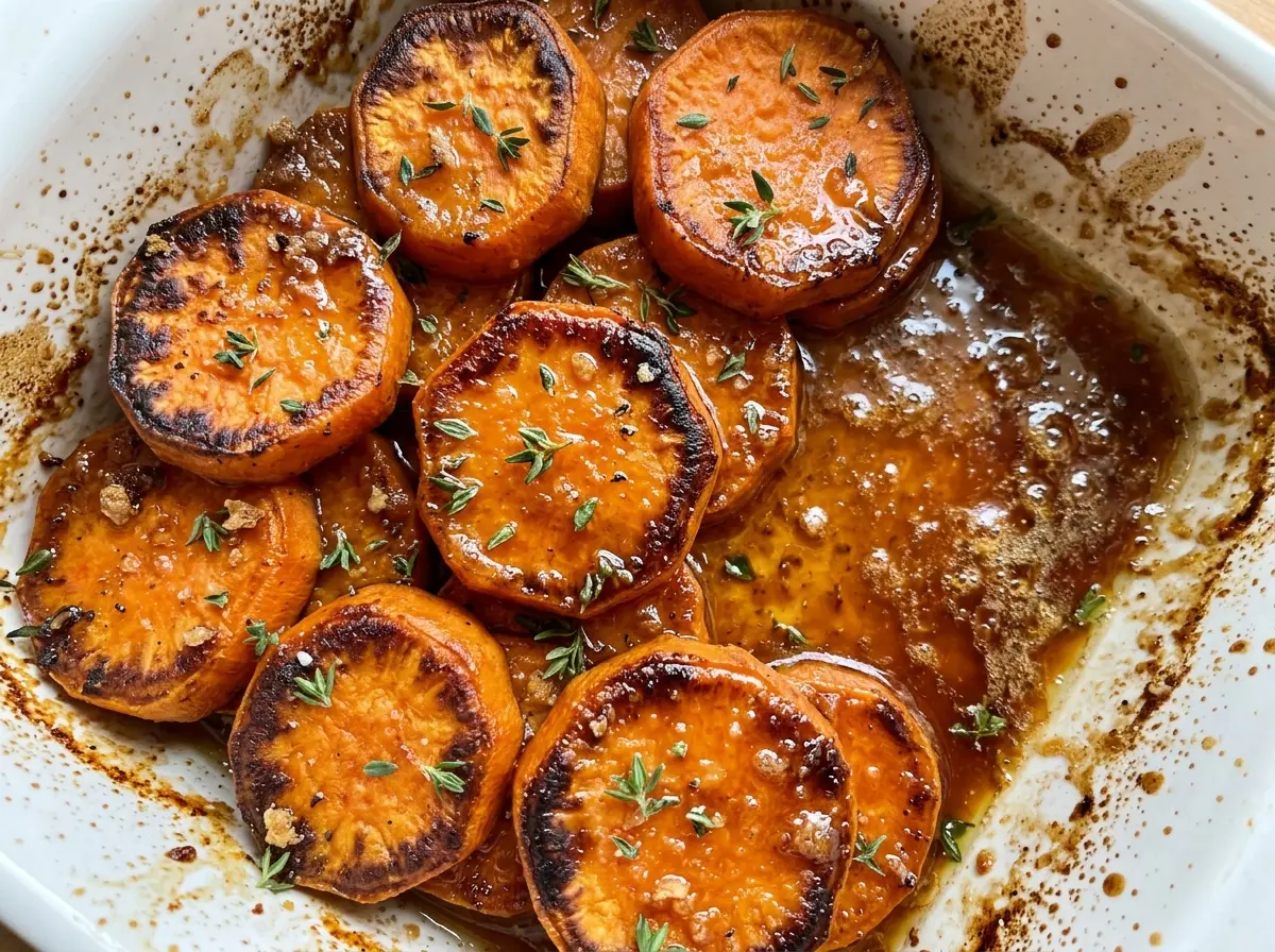 Melting Sweet Potatoes with golden, buttery edges