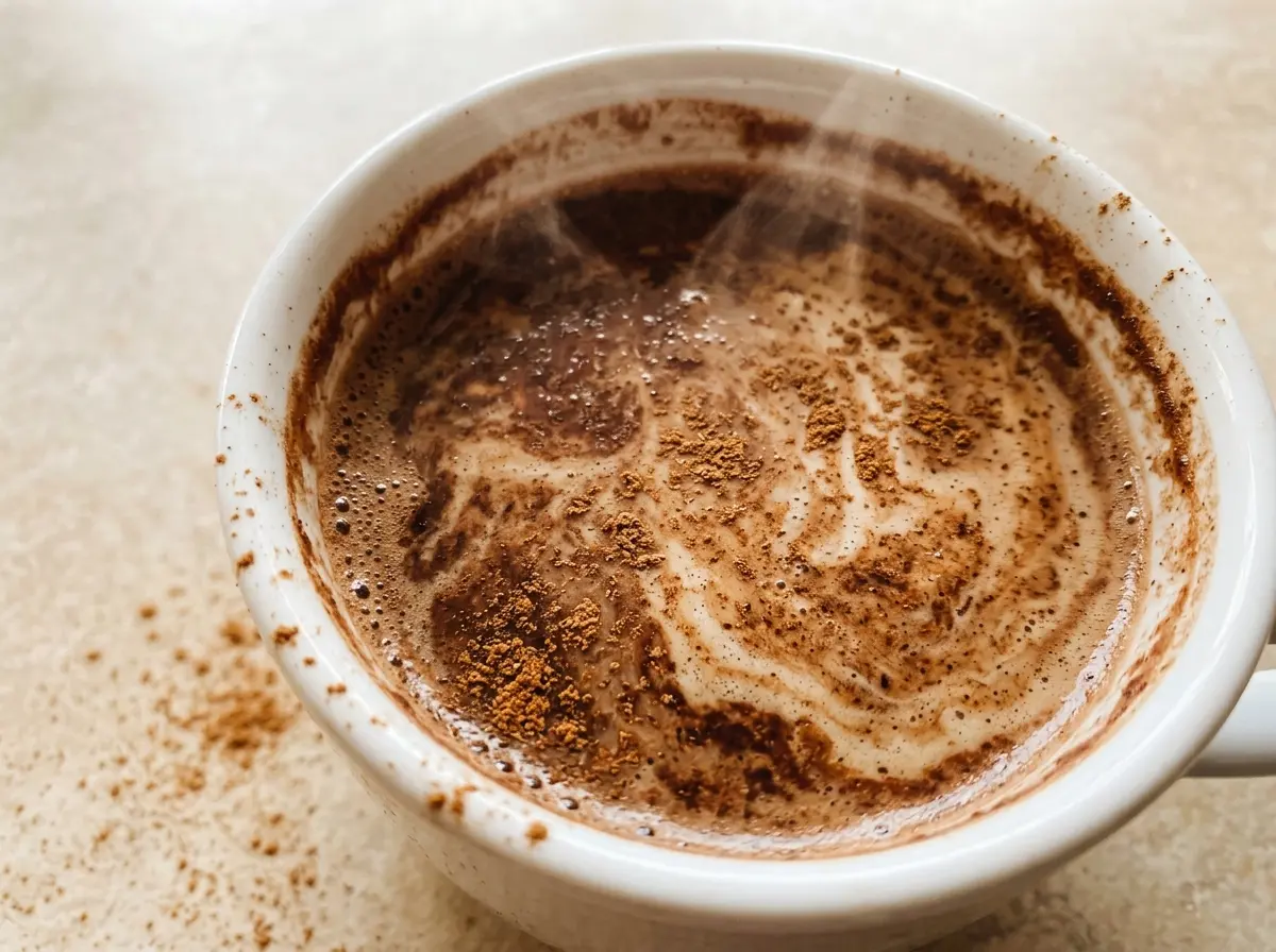 Mexican hot chocolate with a foamy top