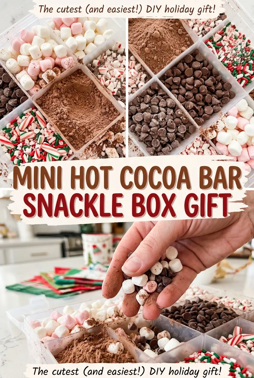 Mini Hot Cocoa Bar Snackle Box Gift festive toppings