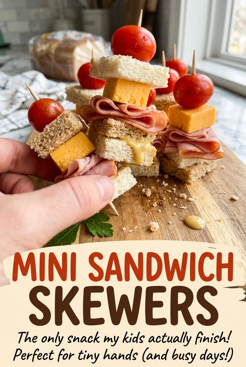 Mini Sandwich Skewers colorful turkey bites