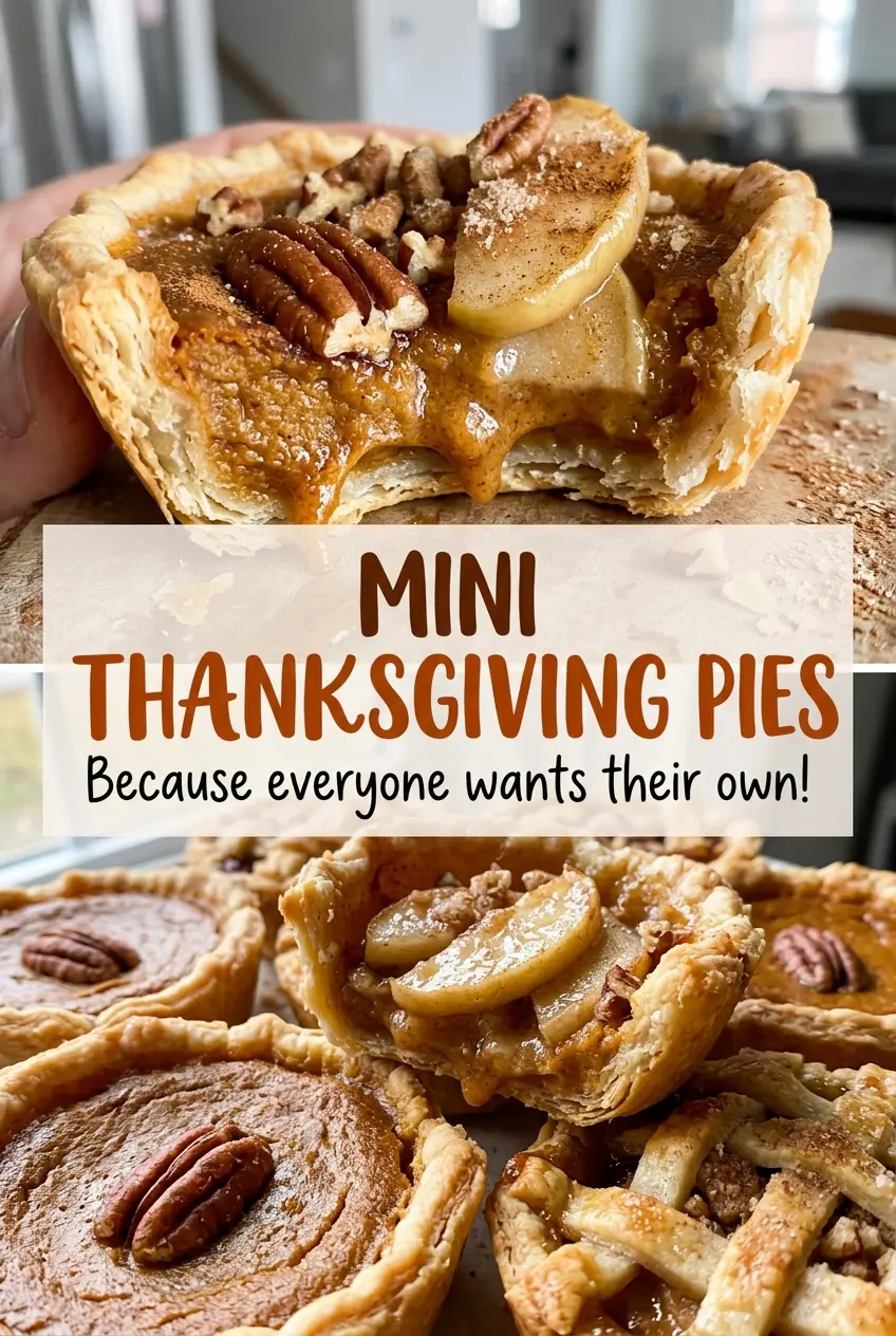 Mini Thanksgiving Pies flaky crust pumpkin custard