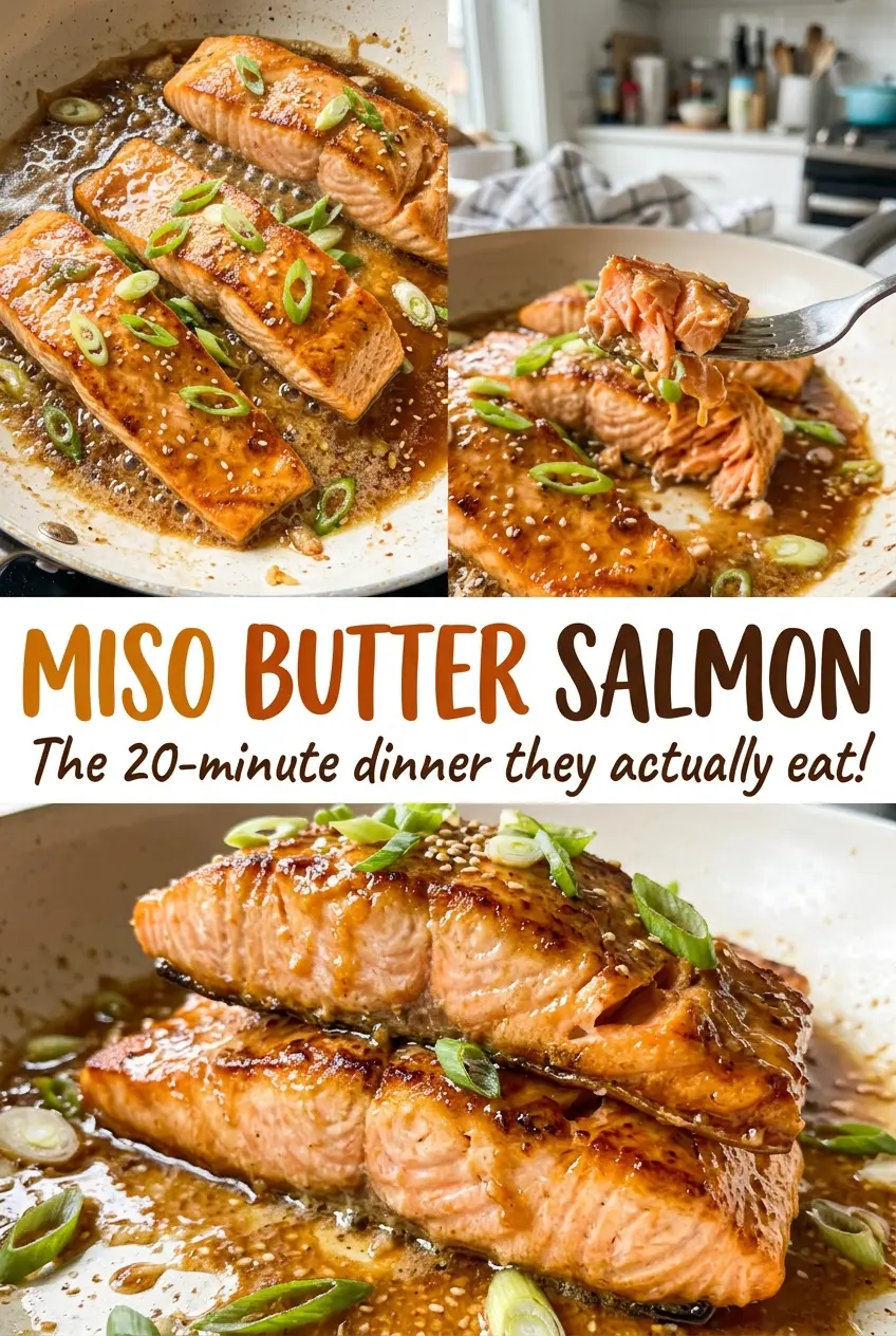Miso Butter Salmon glossy golden fillets
