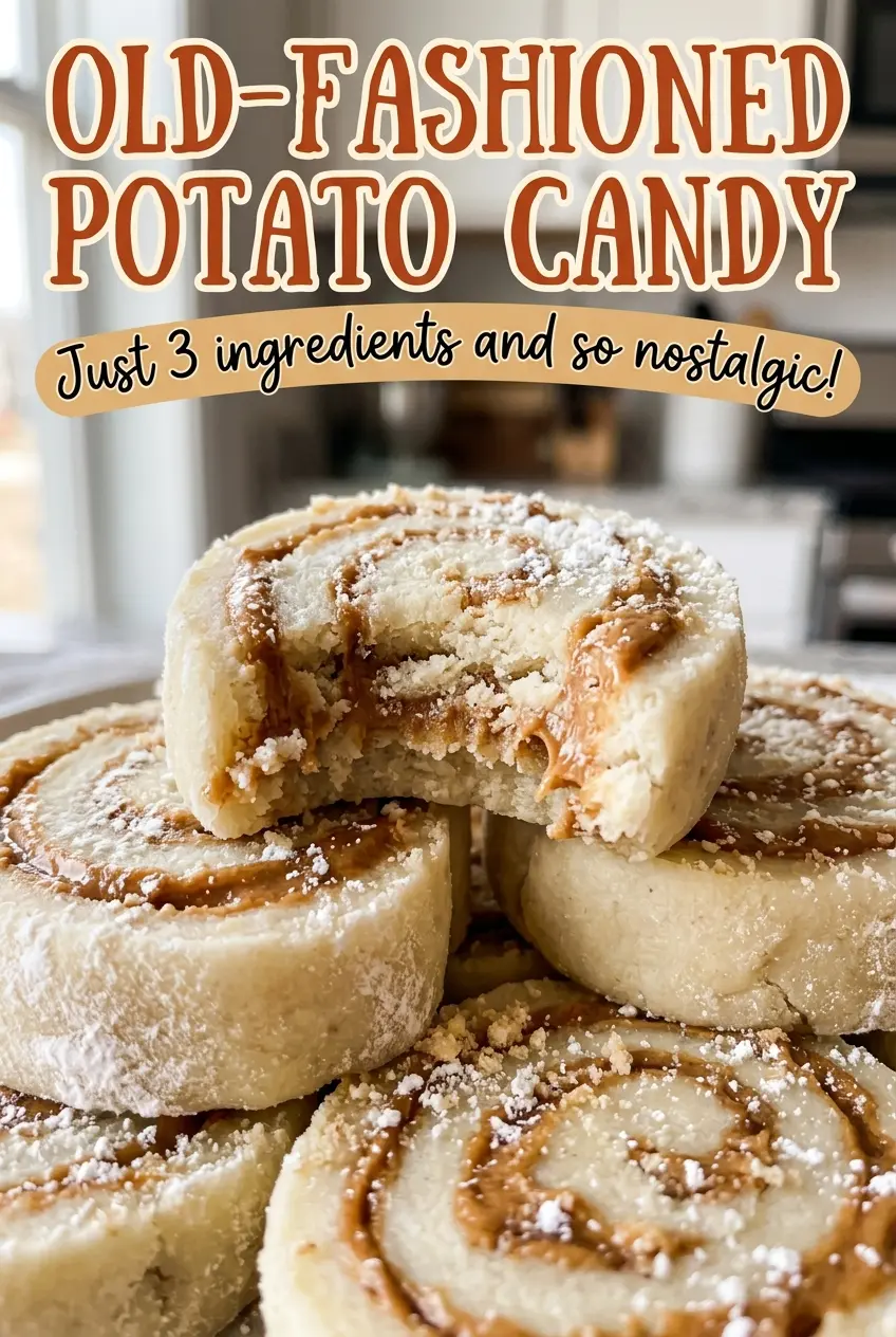 Old Fashioned Potato Candy peanut butter pinwheels