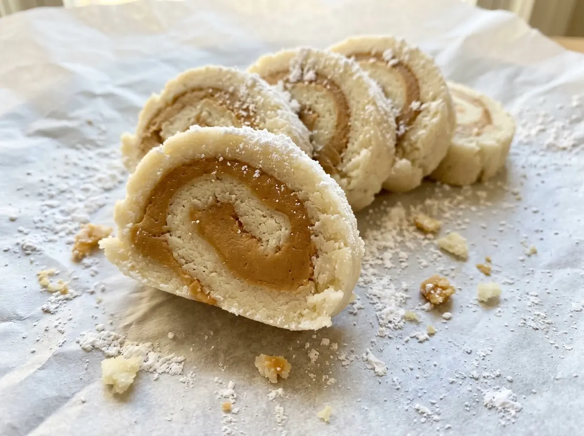 Old Fashioned Potato Candy peanut butter pinwheels