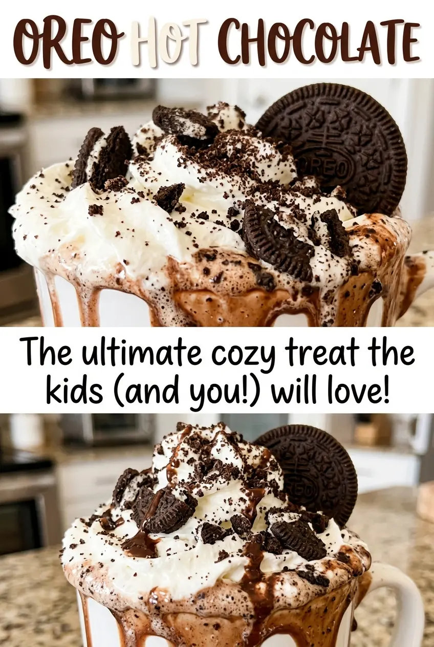 Oreo Hot Chocolate rich chocolatey cookie flavor