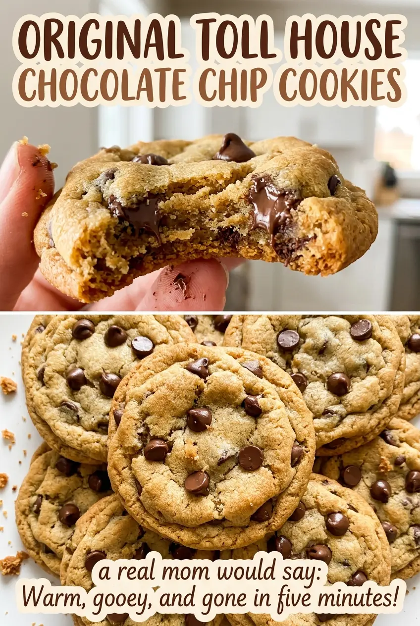 Original Toll House Chocolate Chip Cookies with chocolate morsels