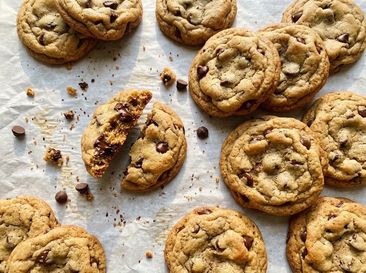 Original Toll House Chocolate Chip Cookies with golden edges