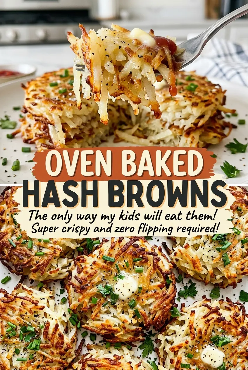 Oven baked hash browns shredded potato texture