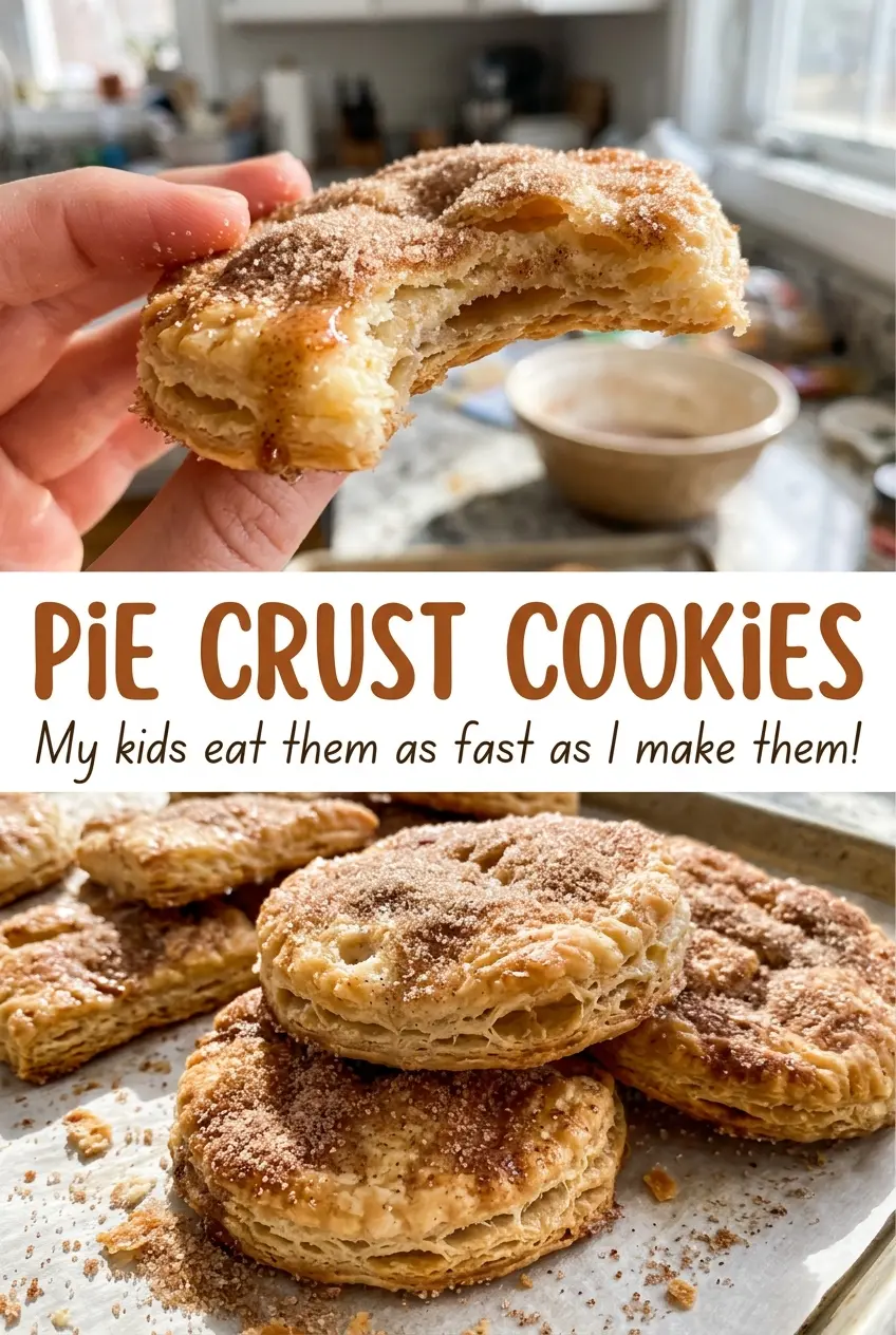 Pie Crust Cookies golden cinnamon wedges