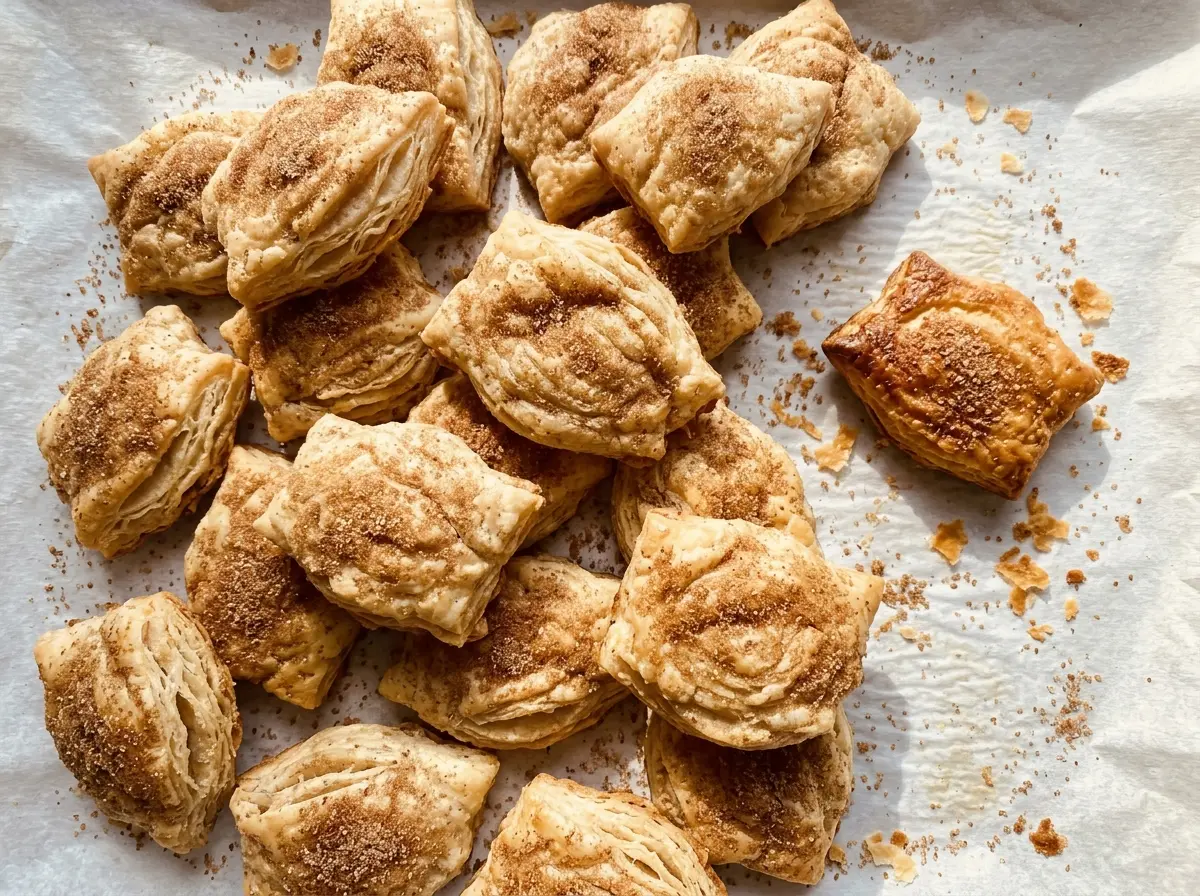 Pie Crust Cookies golden cinnamon wedges