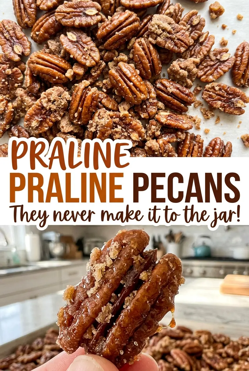 Praline Pecans glossy pecan clusters