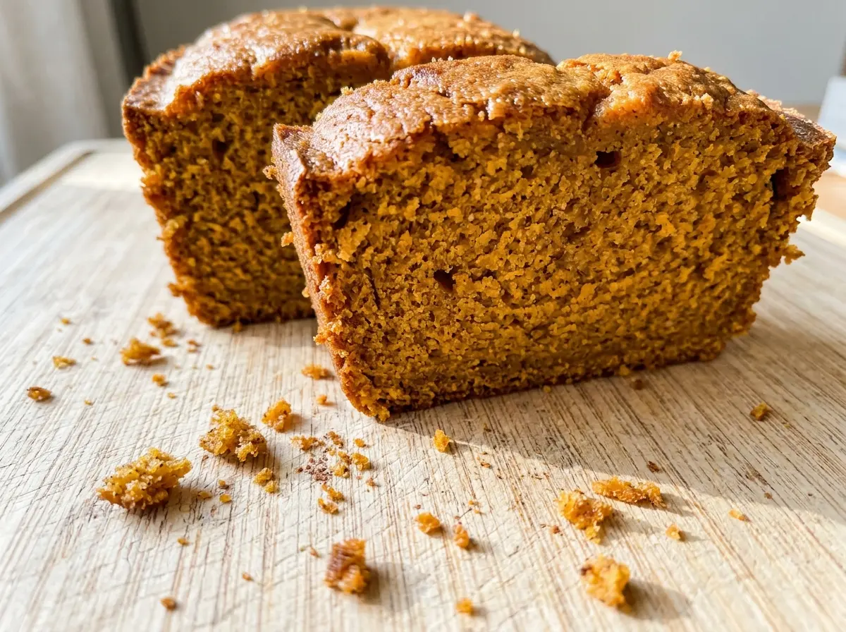 Pumpkin Bread with golden spiced crust