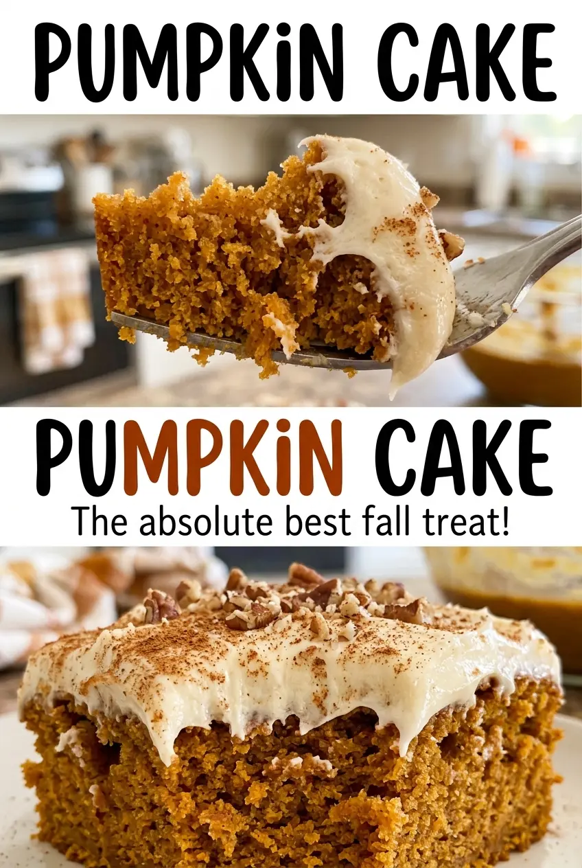 Pumpkin Cake with cream cheese frosting