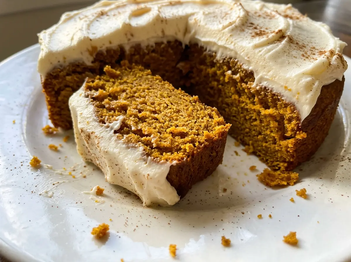Pumpkin Cake with spiced crumb