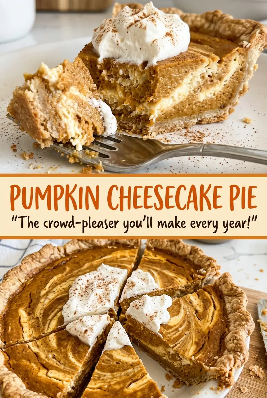 Pumpkin cheesecake pie smooth spiced filling