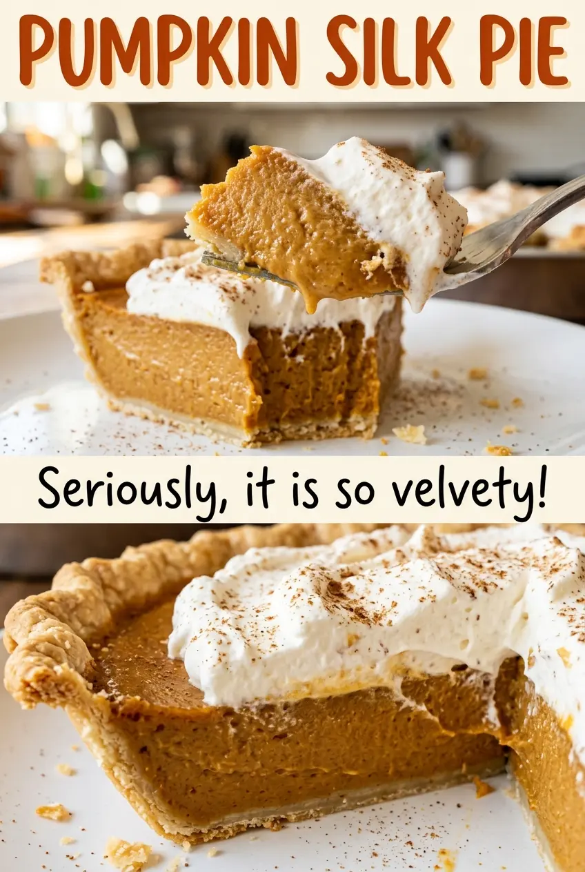 Pumpkin Silk Pie smooth chilled slice