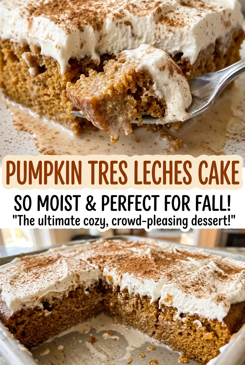 Pumpkin Tres Leches Cake chilled creamy finish