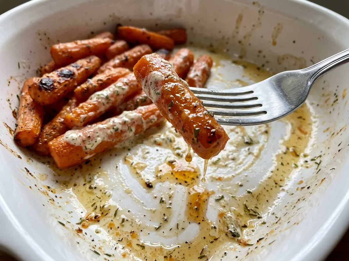 Ranch Roasted Carrots with browned edges