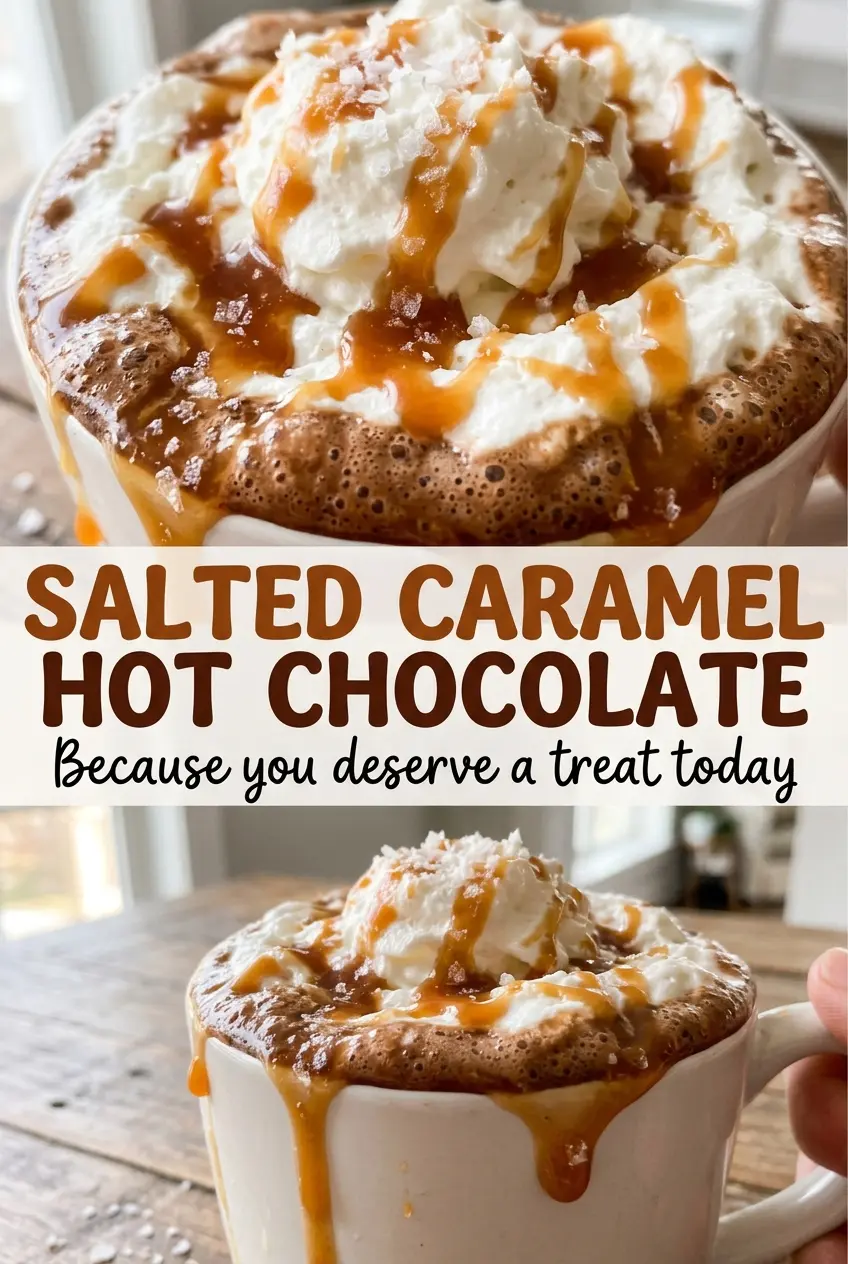 Salted Caramel Hot Chocolate, rich and creamy