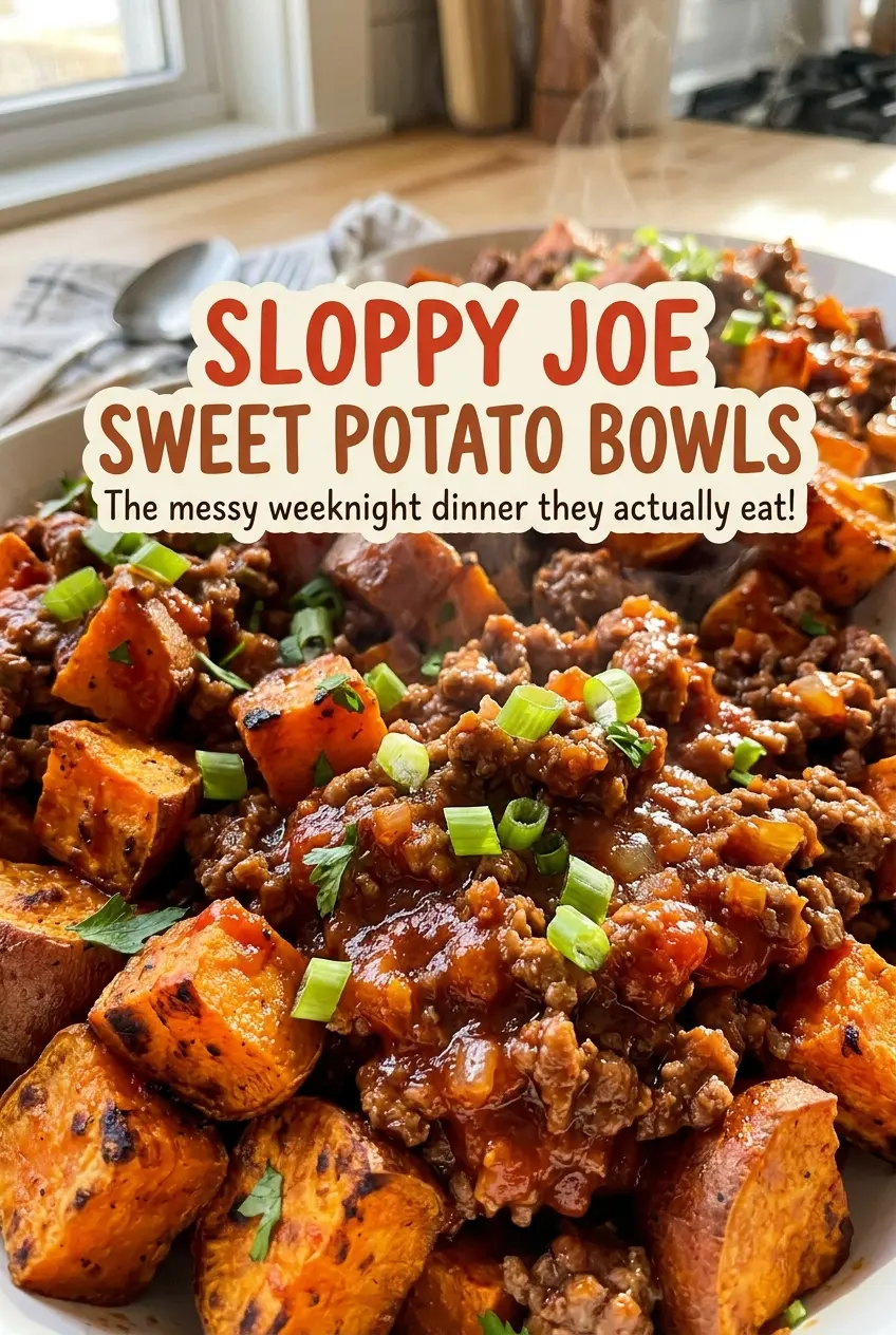 Sloppy Joe Sweet Potato Bowls saucy roasted
