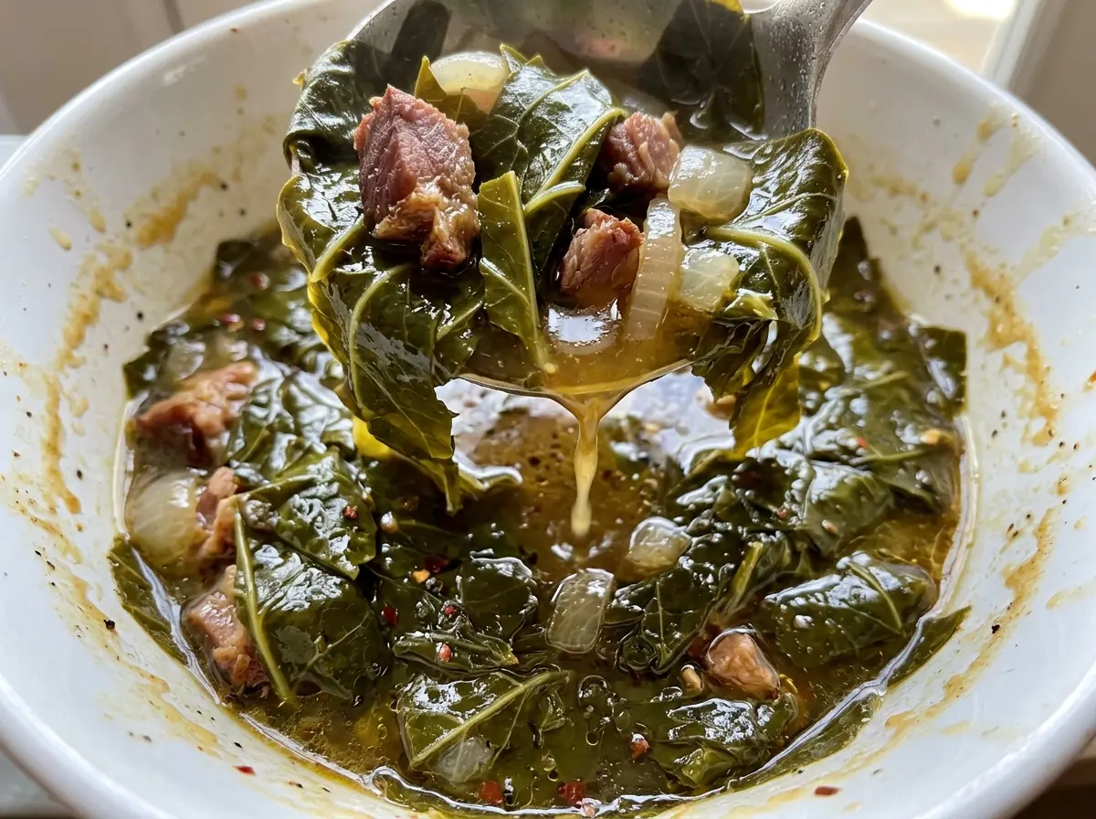 Southern Collard Greens smoky and tender