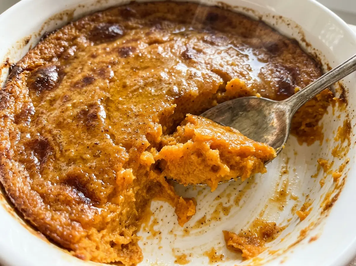 Southern Sweet Potato Pudding, golden and custardy